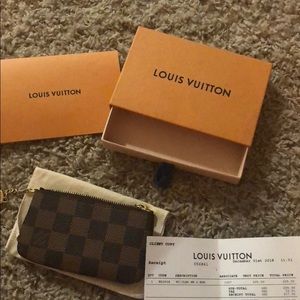 Authentic LV Damier Ebene key pouch